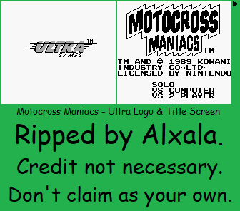 Motocross Maniacs - Ultra Logo & Title Screen