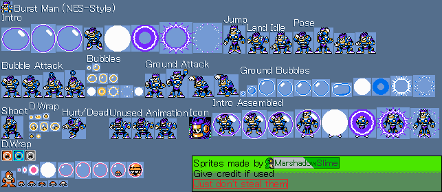 Mega Man Customs - Burst Man (NES-Style)