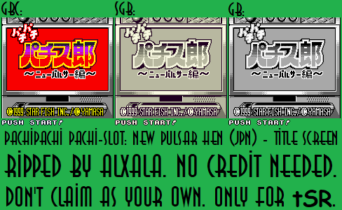 Pachipachi Pachi-Slot: New Pulsar Hen (JPN) - Title Screen