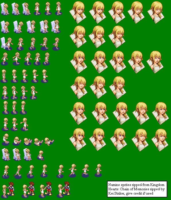 Kingdom Hearts Chain Of Memories Sprites