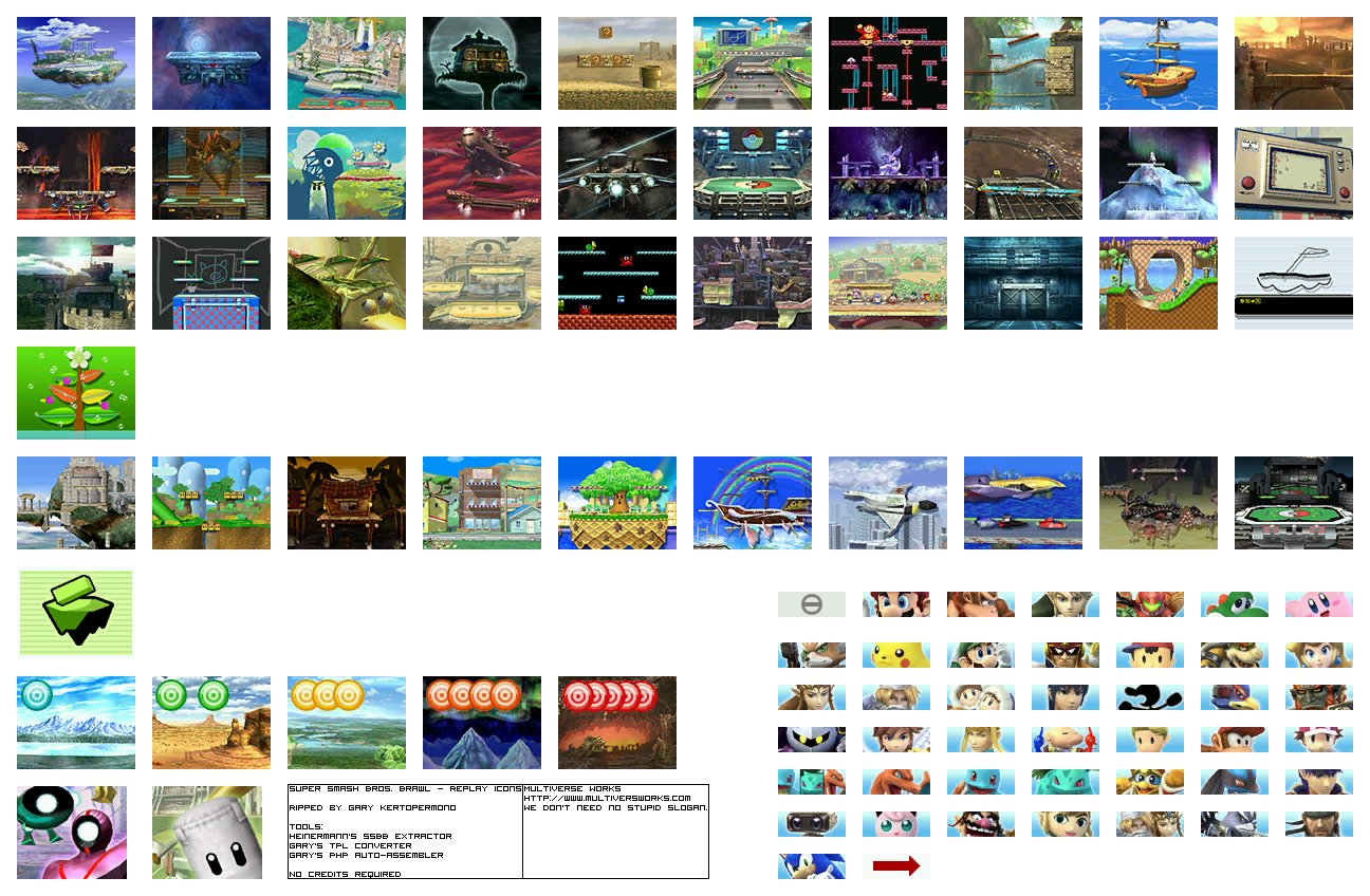 Super Smash Bros. Brawl - Replay Icons