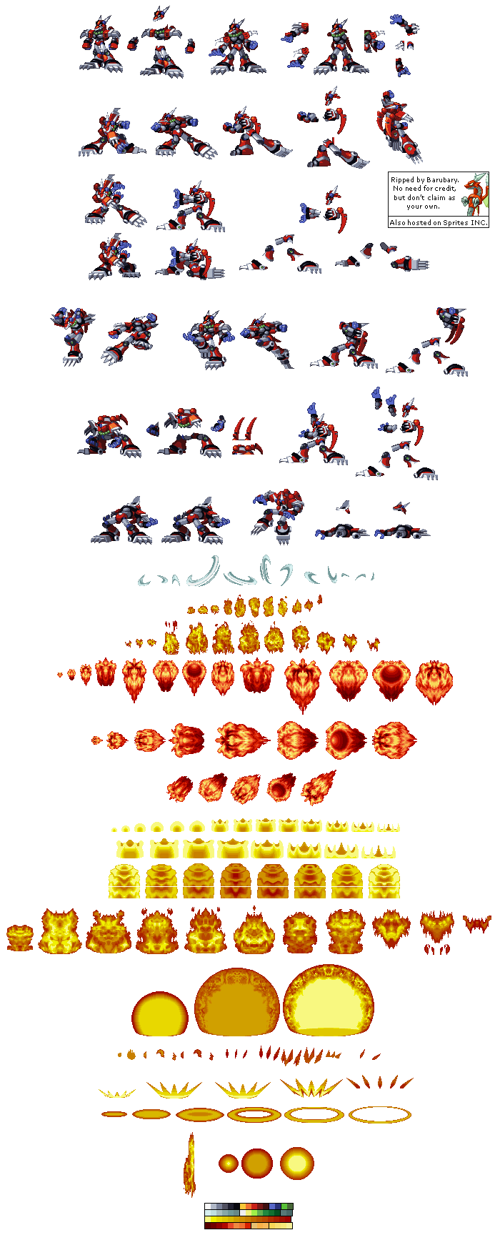 megaman x complete sprite sheet