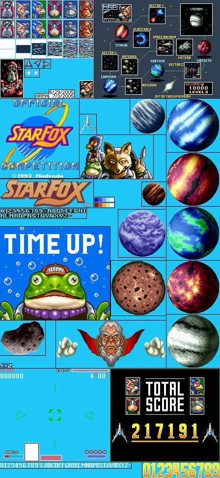 Star Fox / Starwing - Menu & Map