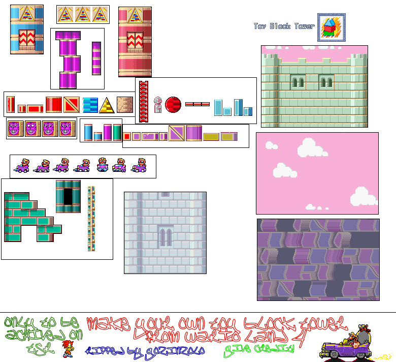 Wario Land 4 - Toy Block Tower