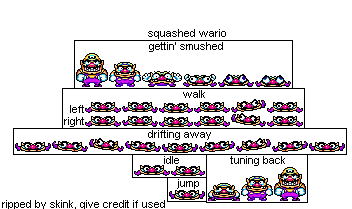 Wario Land 4 - Wario (Squashed)