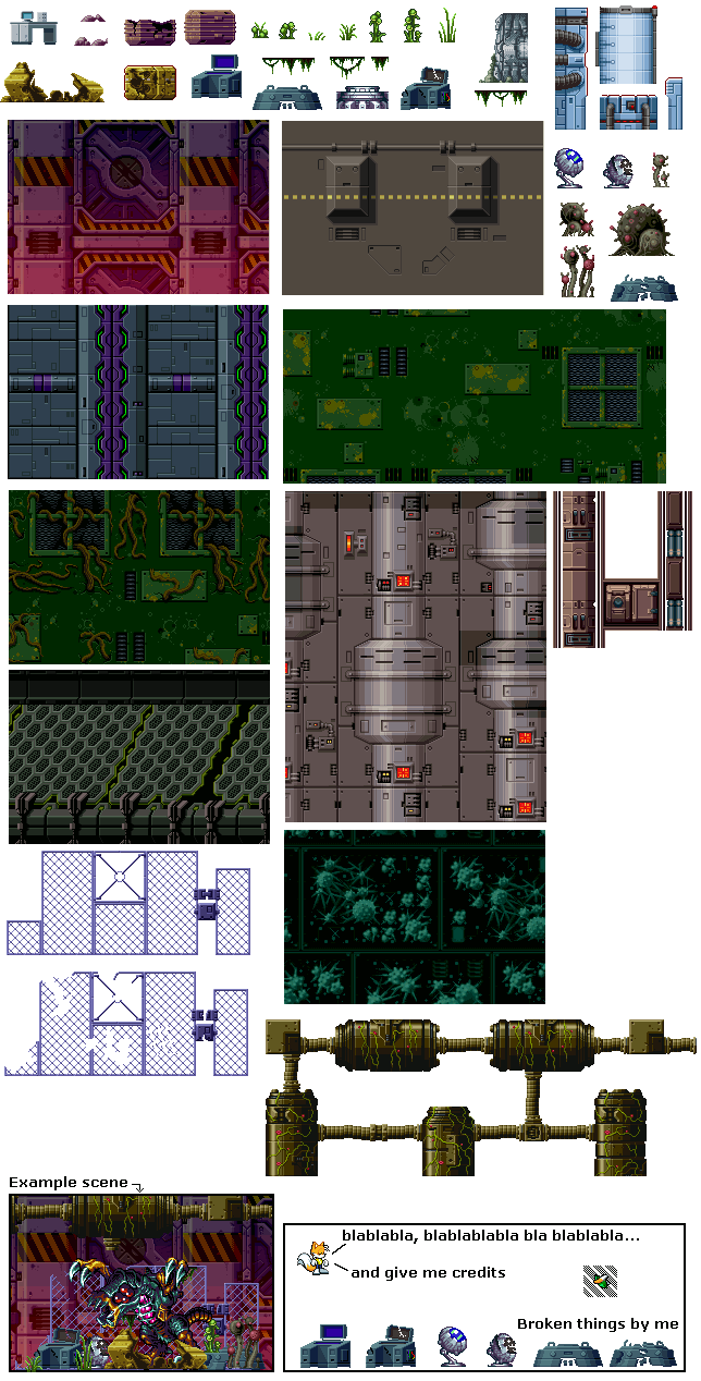 Metroid Fusion - Background Objects