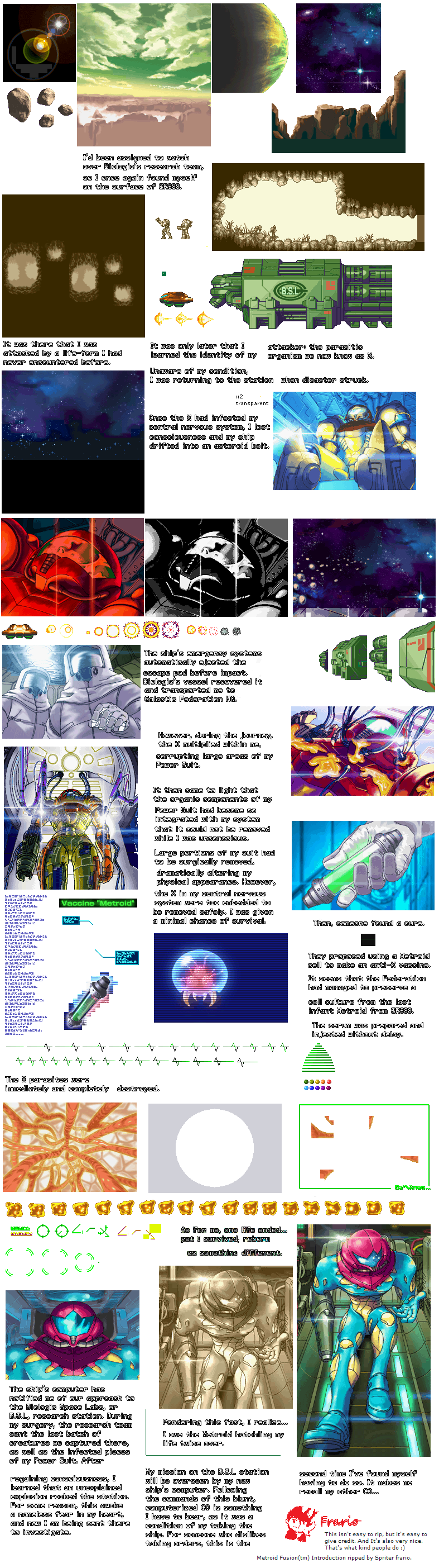 Metroid Fusion - Intro Scenes