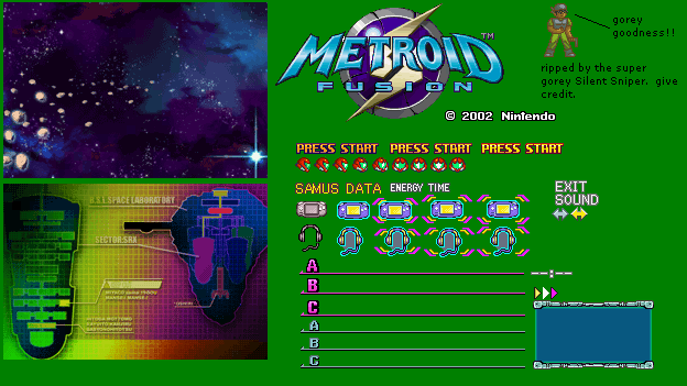 Metroid Fusion - Title Screen