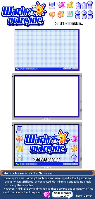 WarioWare, Inc.: Mega Microgames! - Title Screen