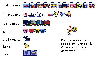 WarioWare, Inc.: Mega Microgames! - Game Icons