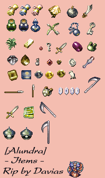 Alundra - Items