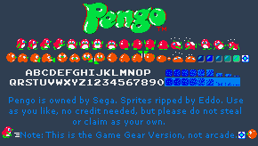 Pengo - General Sprites