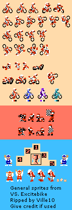 VS. Excitebike (JPN) - General Sprites