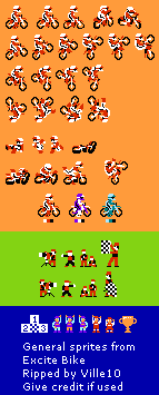 Excitebike - General Sprites