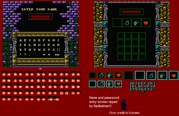 Castlevania 3: Dracula's Curse - Name and Password Entry