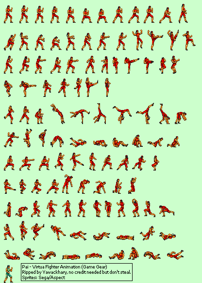 Game Gear - Virtua Fighter Animation - Pai - The Spriters Resource