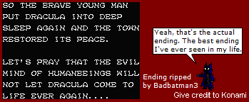 Vampire Killer (MSX2) - Ending