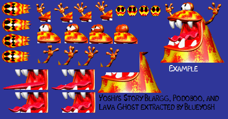 Yoshi's Story - Blargg, Spark Spook and Lava Ghost