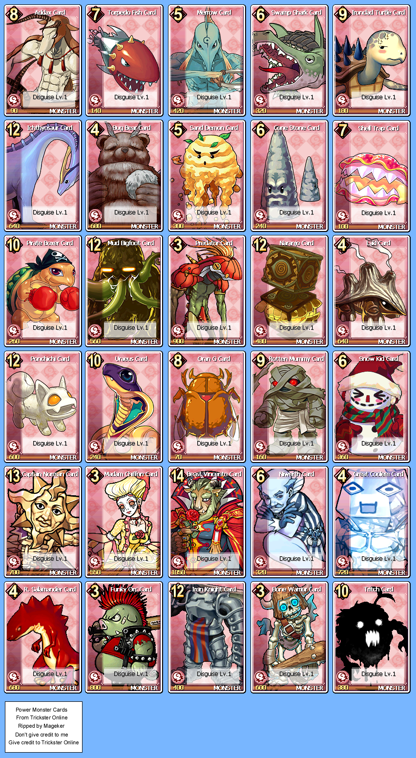Power Monster Cards 1