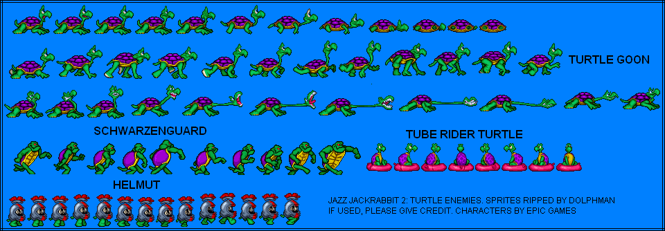 Jazz Jackrabbit 2 / The Secret Files - Turtle Enemies