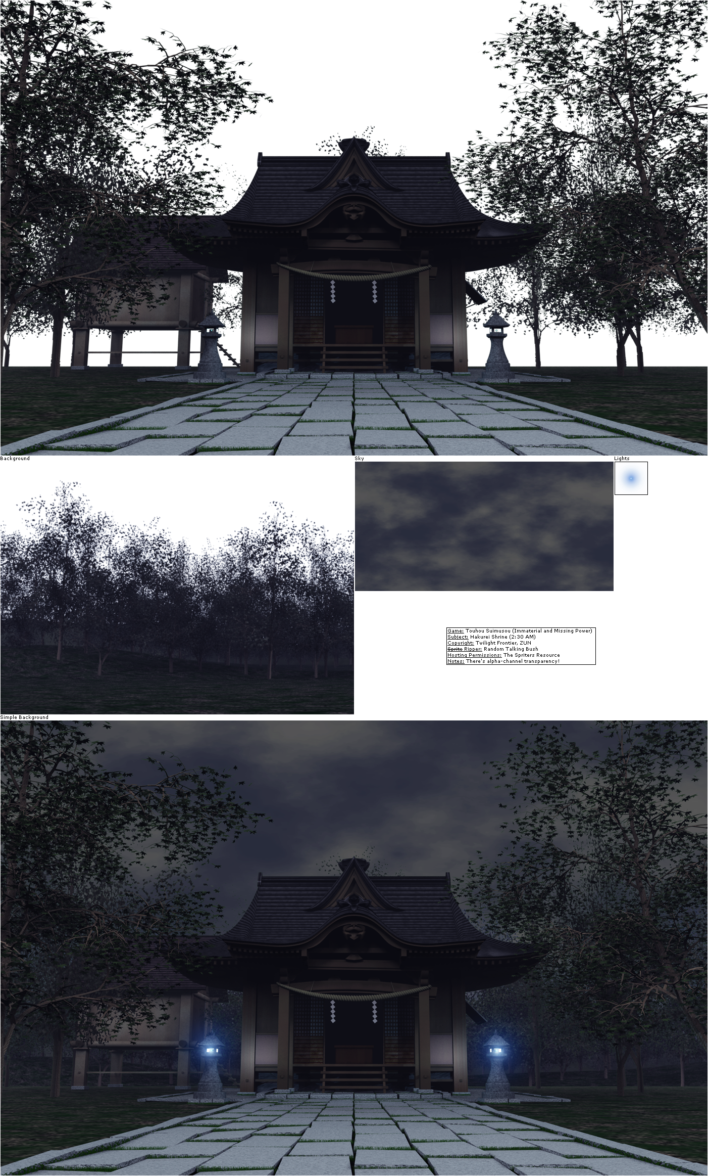 Touhou Suimusou (Immaterial and Missing Power) - Hakurei Shrine (2:30 AM)