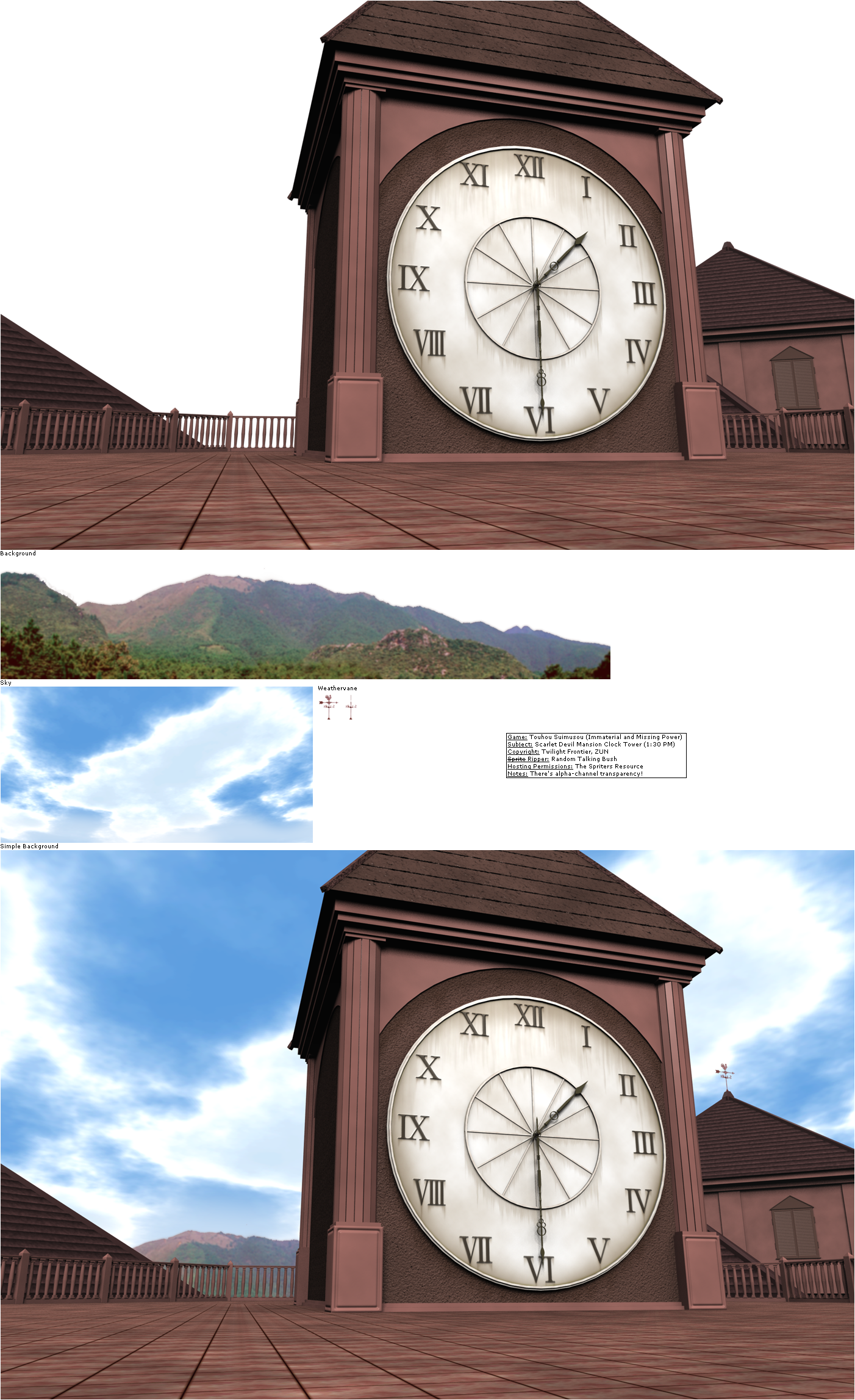 Scarlet Devil Mansion Clock Tower (01:30 PM)