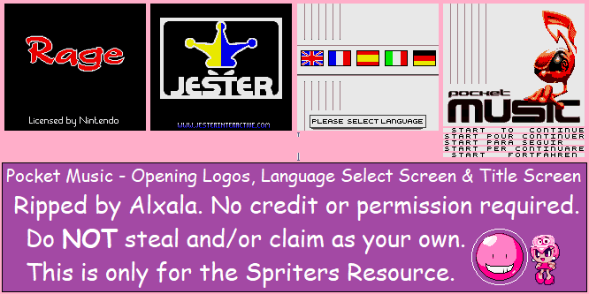 Opening Logos, Language Select Screen & Title Screen