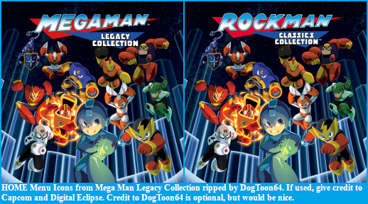 Mega Man Legacy Collection - HOME Menu Icons