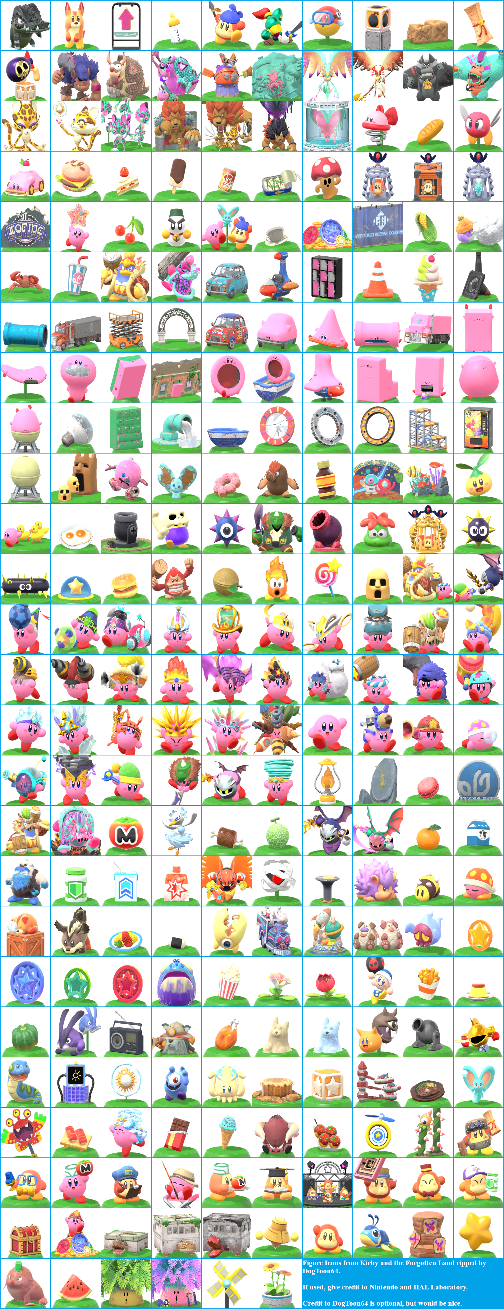 Kirby and the Forgotten Land - Figure Icons
