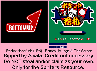 Pocket Hanafuda (JPN) - Bottom Up Logo & Title Screen