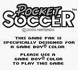 Pocket Soccer - Game Boy Error Message