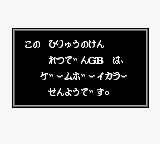 Hiryu no Ken Retsuden GB (JPN) - Game Boy Error Message