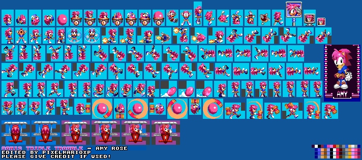 Amy Rose (Classic) (Sonic Triple Trouble-Style)