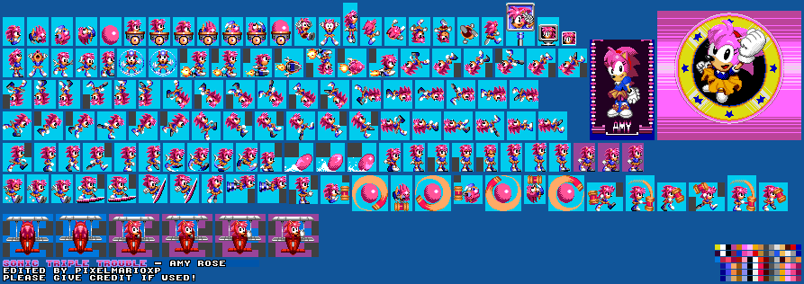Amy Rose (Classic) (Sonic Triple Trouble-Style)