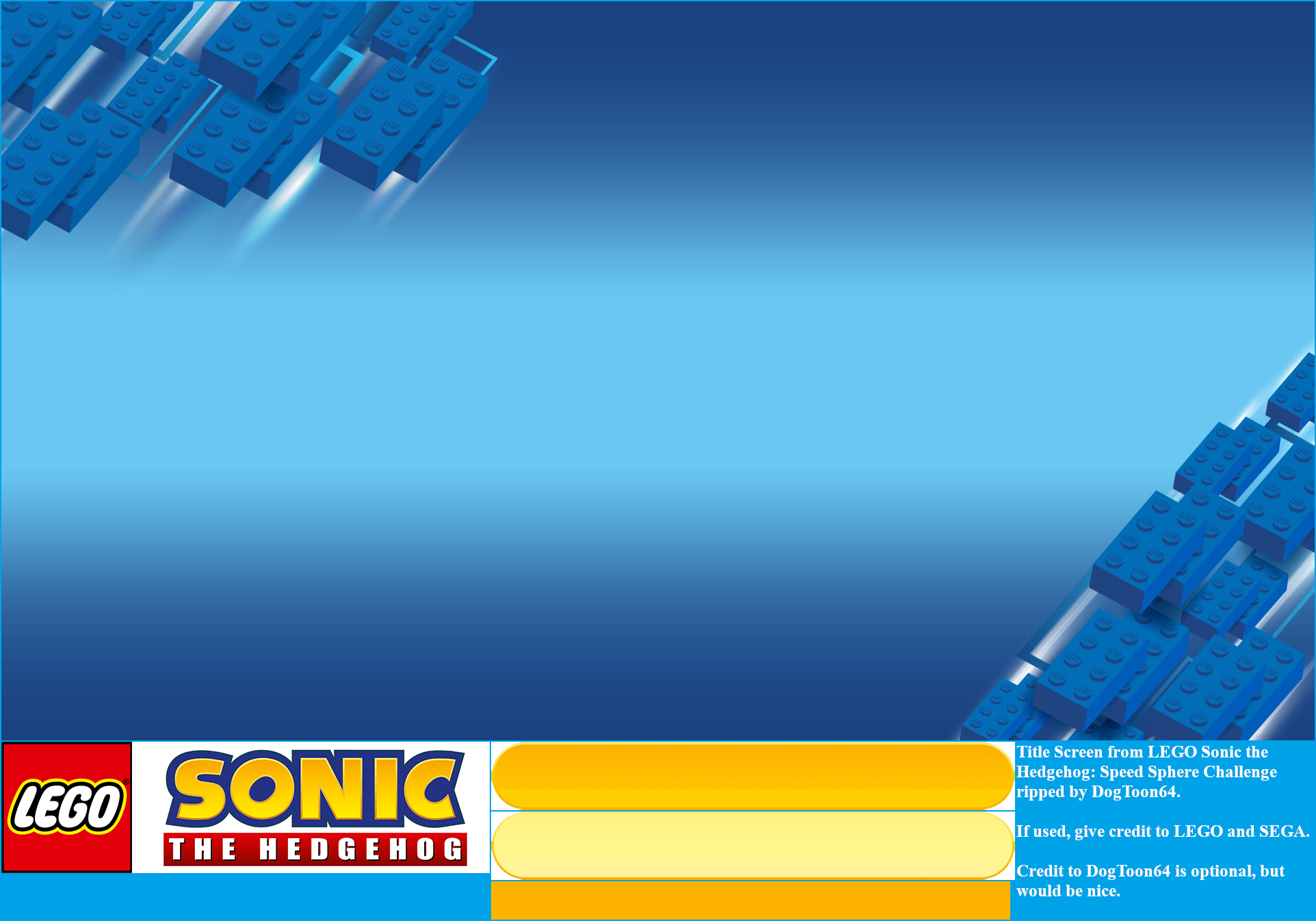 LEGO Sonic the Hedgehog: Speed Sphere Challenge - Title Screen