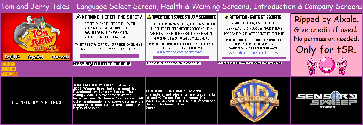 Health & Safety, Language Select, Company & Introduction Screens