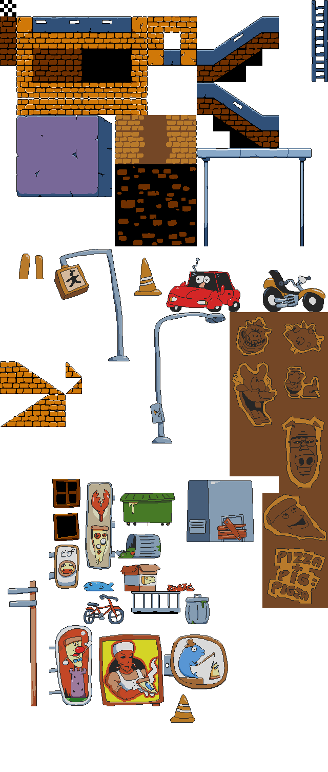 Pizza Tower - The Pig City Tileset