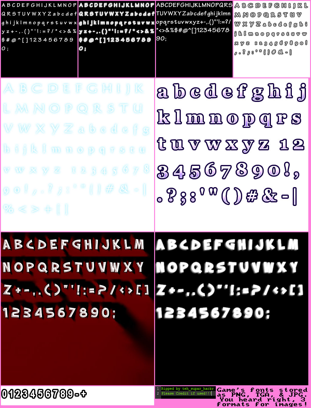 Super Granny 4 - Fonts