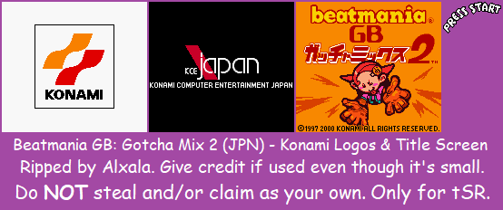 Beatmania GB: Gotcha Mix 2 (JPN) - Konami Logos & Title Screen