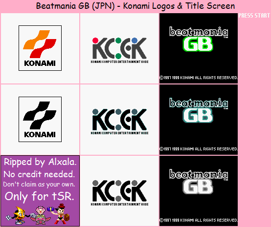 Beatmania GB (JPN) - Konami Logos & Title Screen