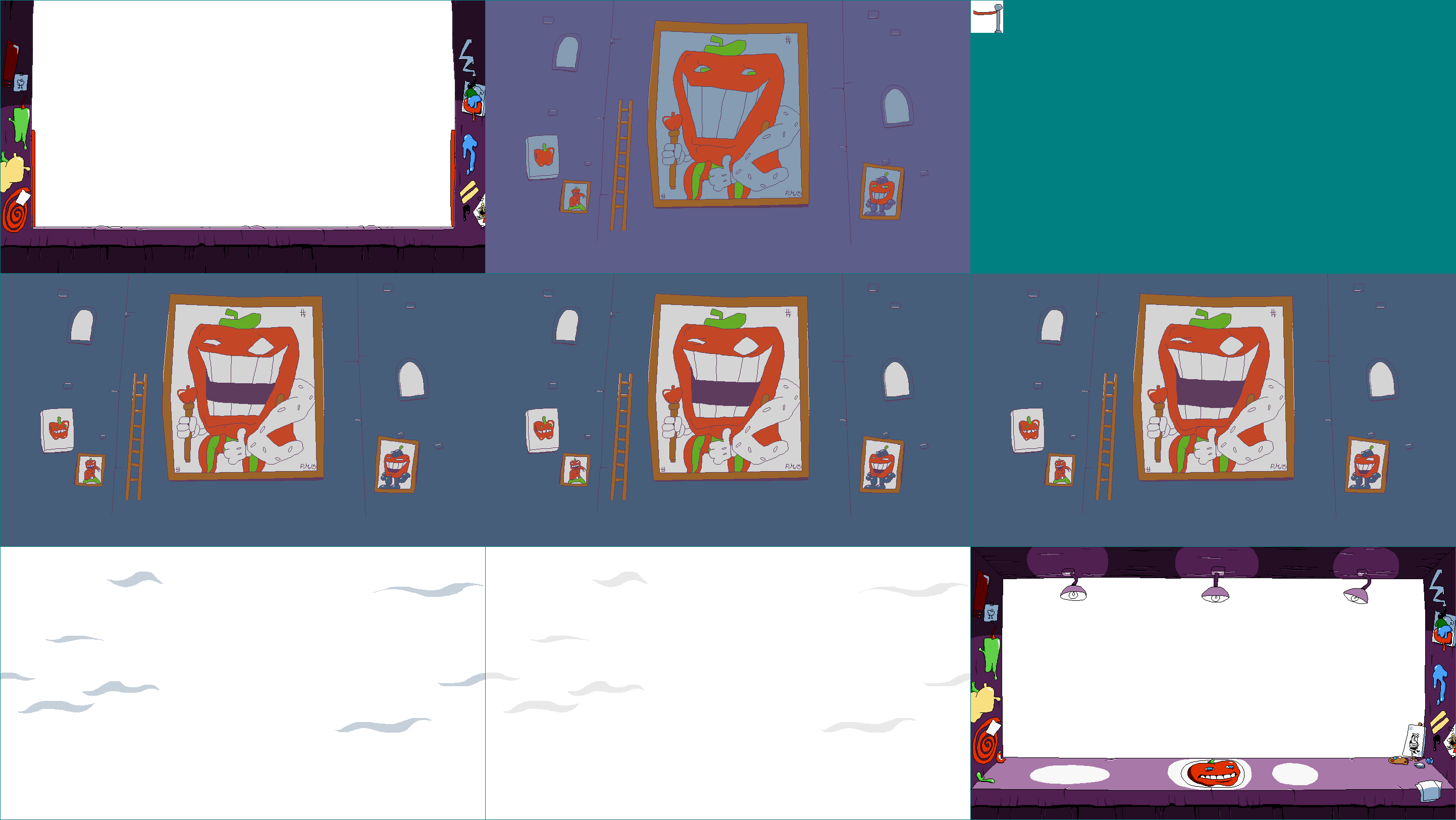 Pepperman's Boss Battle Backgrounds