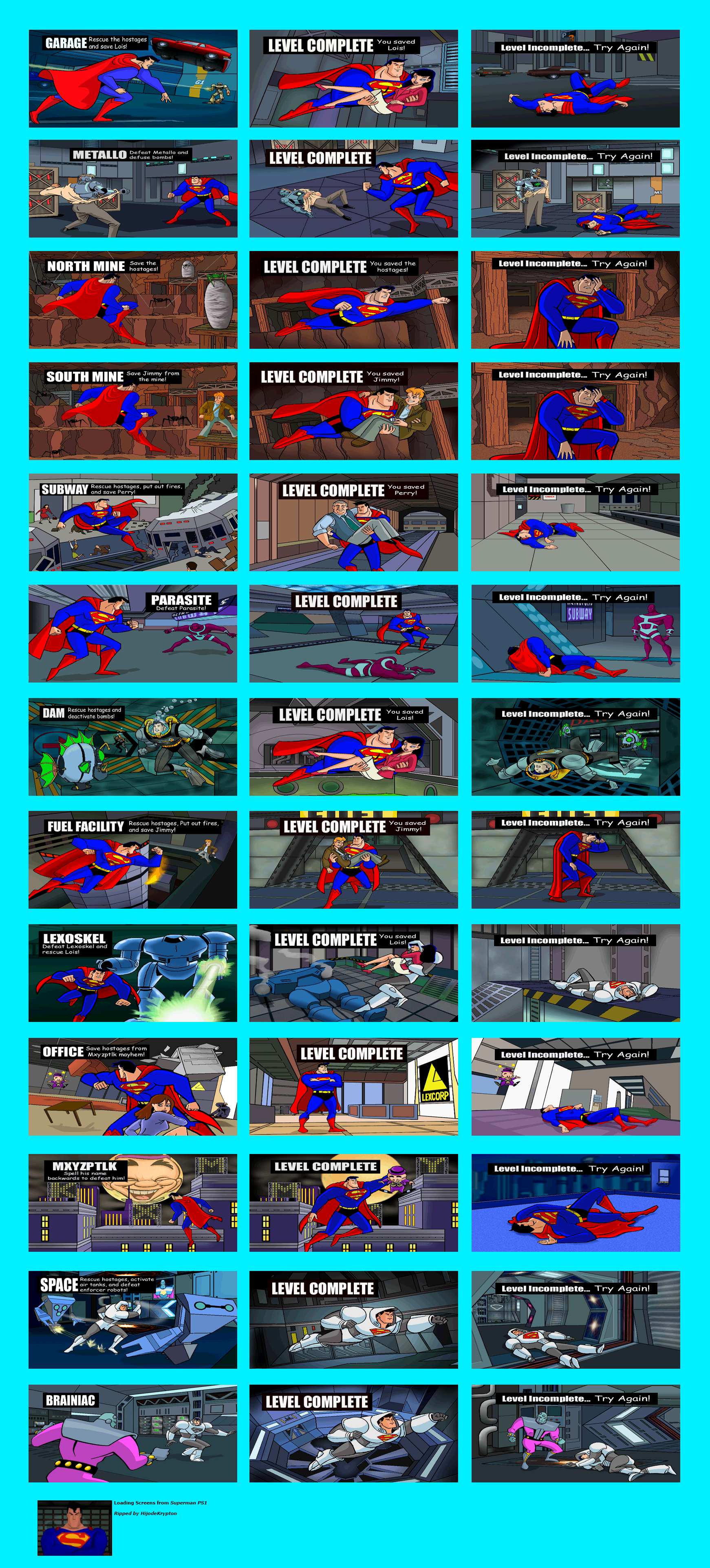 Superman (Prototype) - Loading Screens