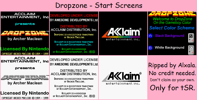 Dropzone - Start Screens