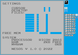 NESOS (Homebrew) - Settings