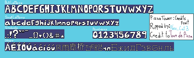 Credits Font