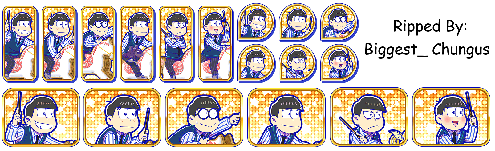 Osomatsu-san Hesokuri Wars: Battle of the NEETs - Set Icons (Magic School: Biscuits)