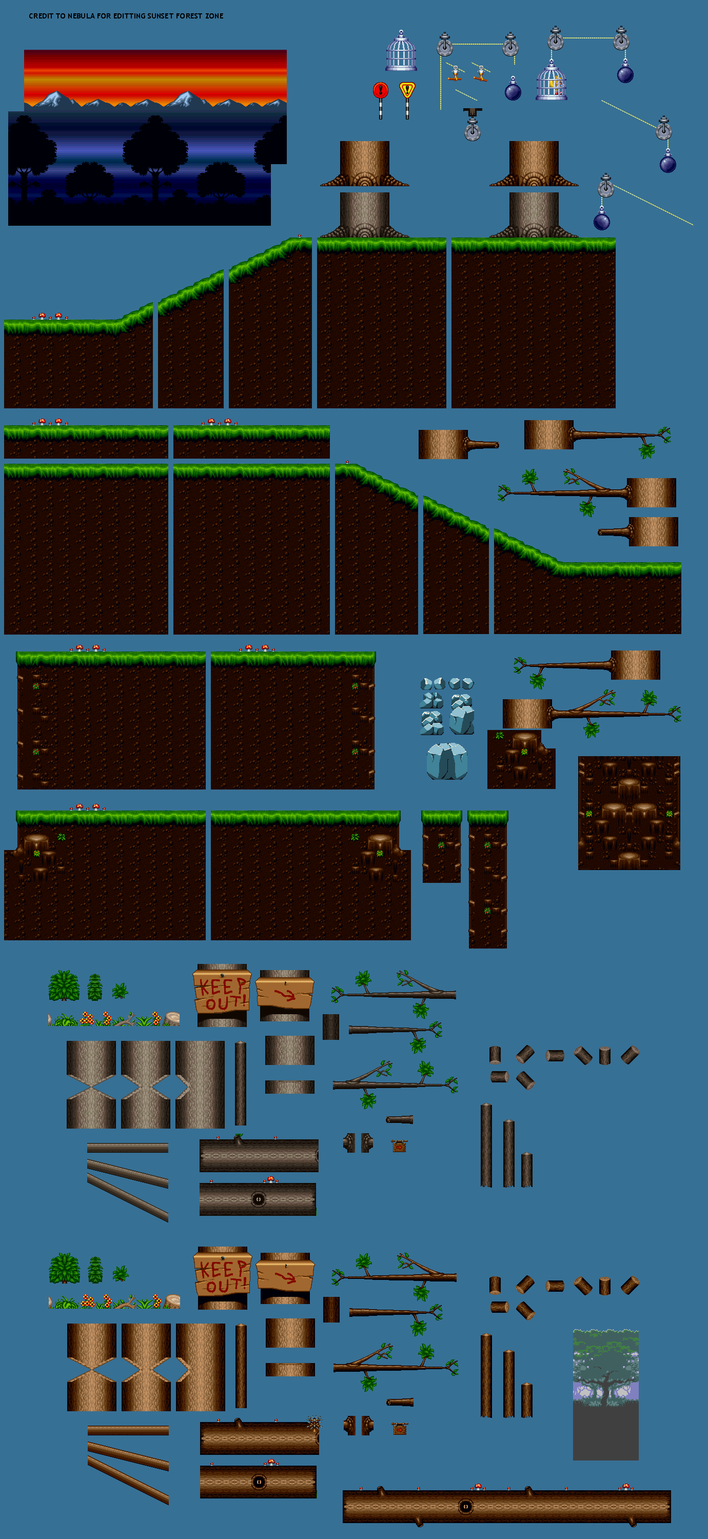 Sonic the Hedgehog Customs - Sunset Forest Zone