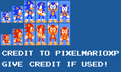 Sonic the Hedgehog Customs - Sonic (Super Mario Bros. 1 NES-Style, Prerelease Sprites)