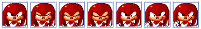 Sonic the Hedgehog Customs - Knuckles Mugshots (Sonic the Fighters, Corrected)