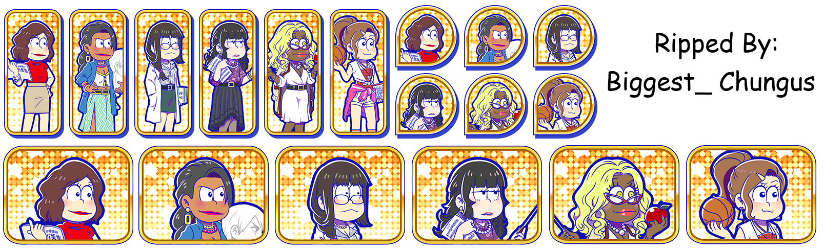 Osomatsu-san Hesokuri Wars: Battle of the NEETs - Set Icons (Hot Teacher)